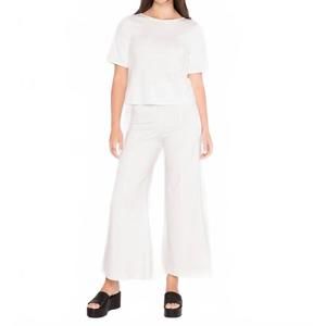 NEW RIPLEY RADER ponte knit wide leg pant in white